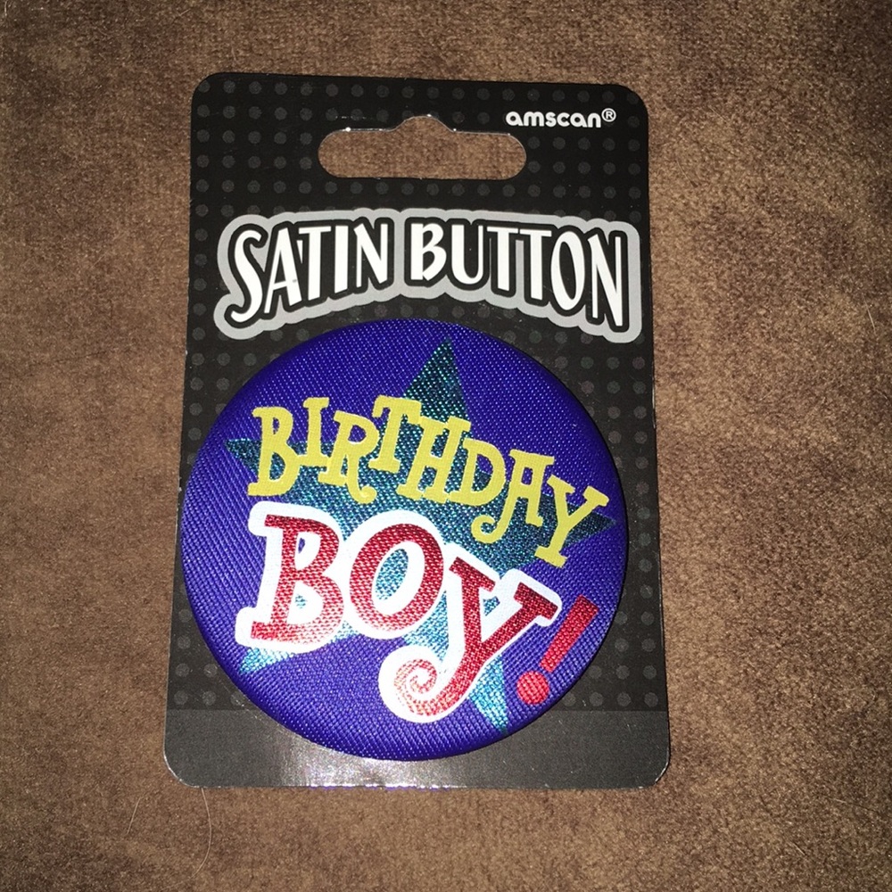 Amscan Birthday Boy Satin Button